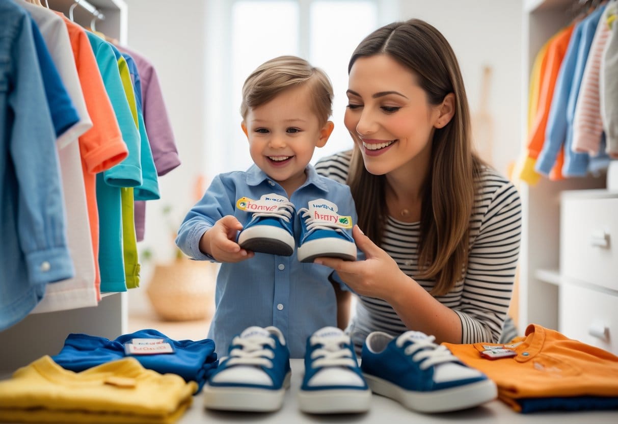 Saadan vaelger du toej og sko med navn til boern